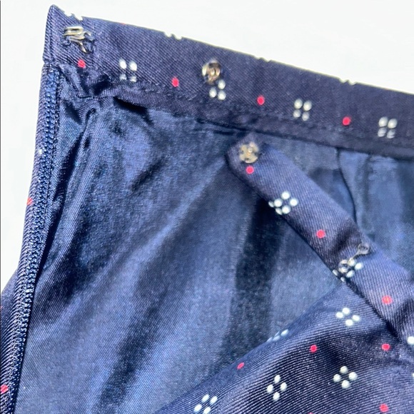 Ann Taylor Navy A-Line Skirt with Pattern - Picture 12 of 13